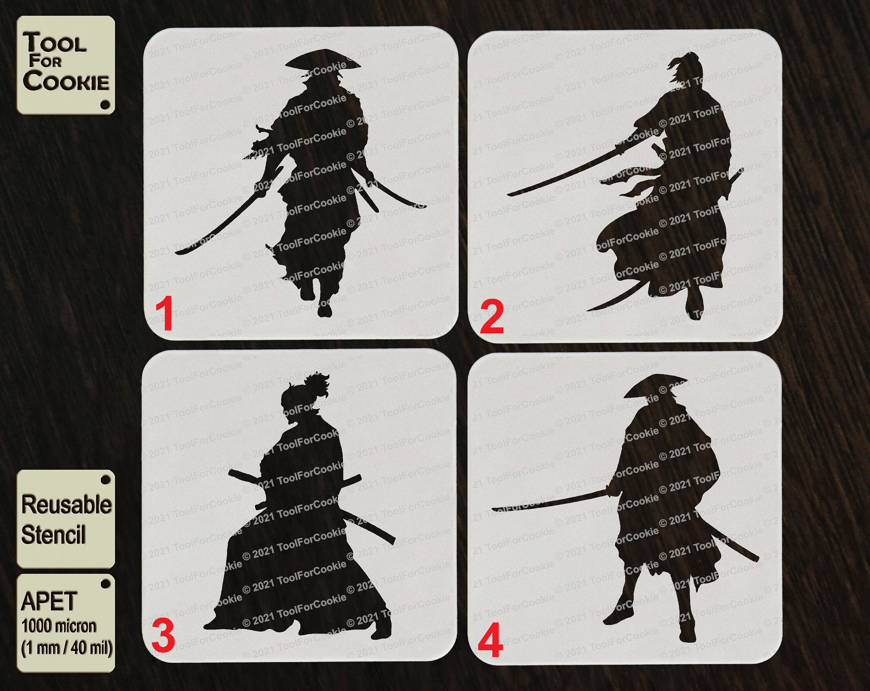 Samurai Warrior Stencil - Etsy Australia