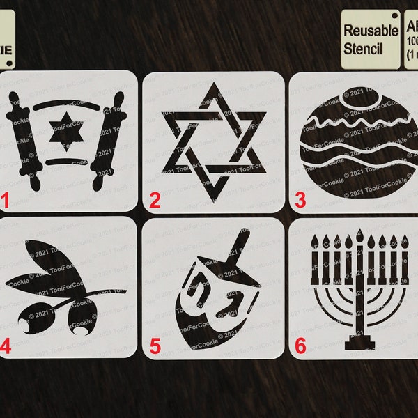 Hanukkah Symbol Stencil