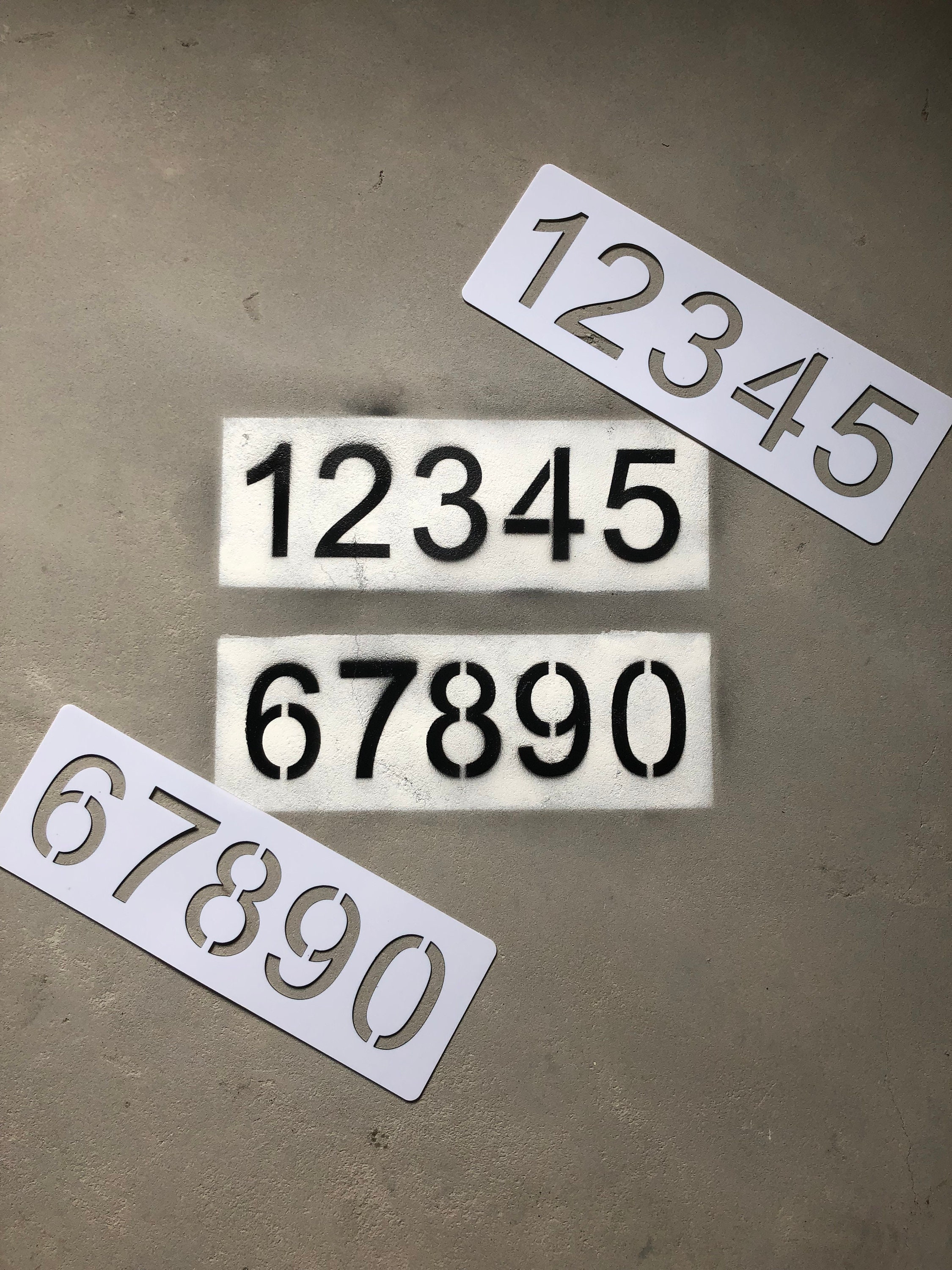 Curb House Number Stencil | Etsy