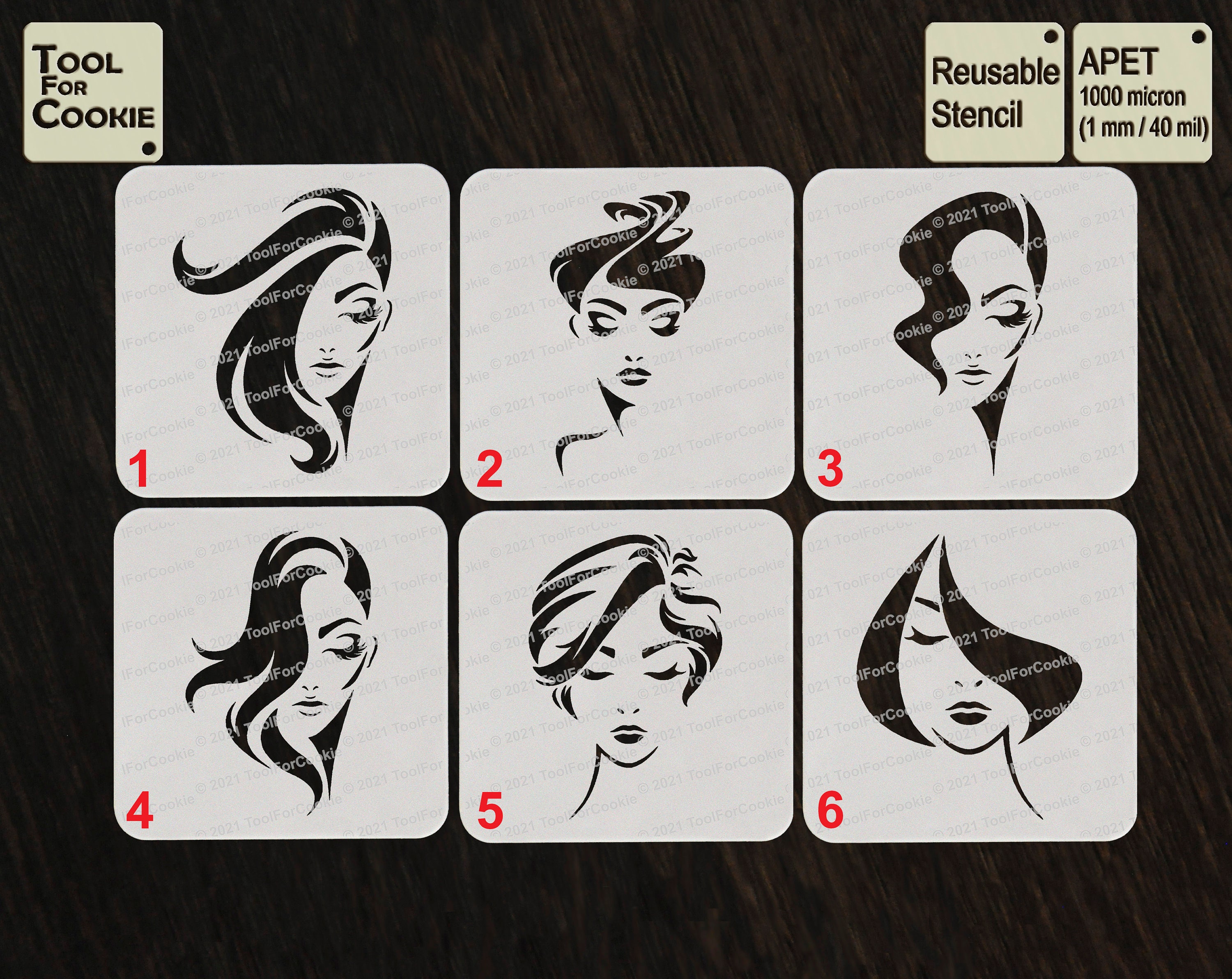 Women Stencil Woman's Face Stencil Custom Stencil Any Etsy