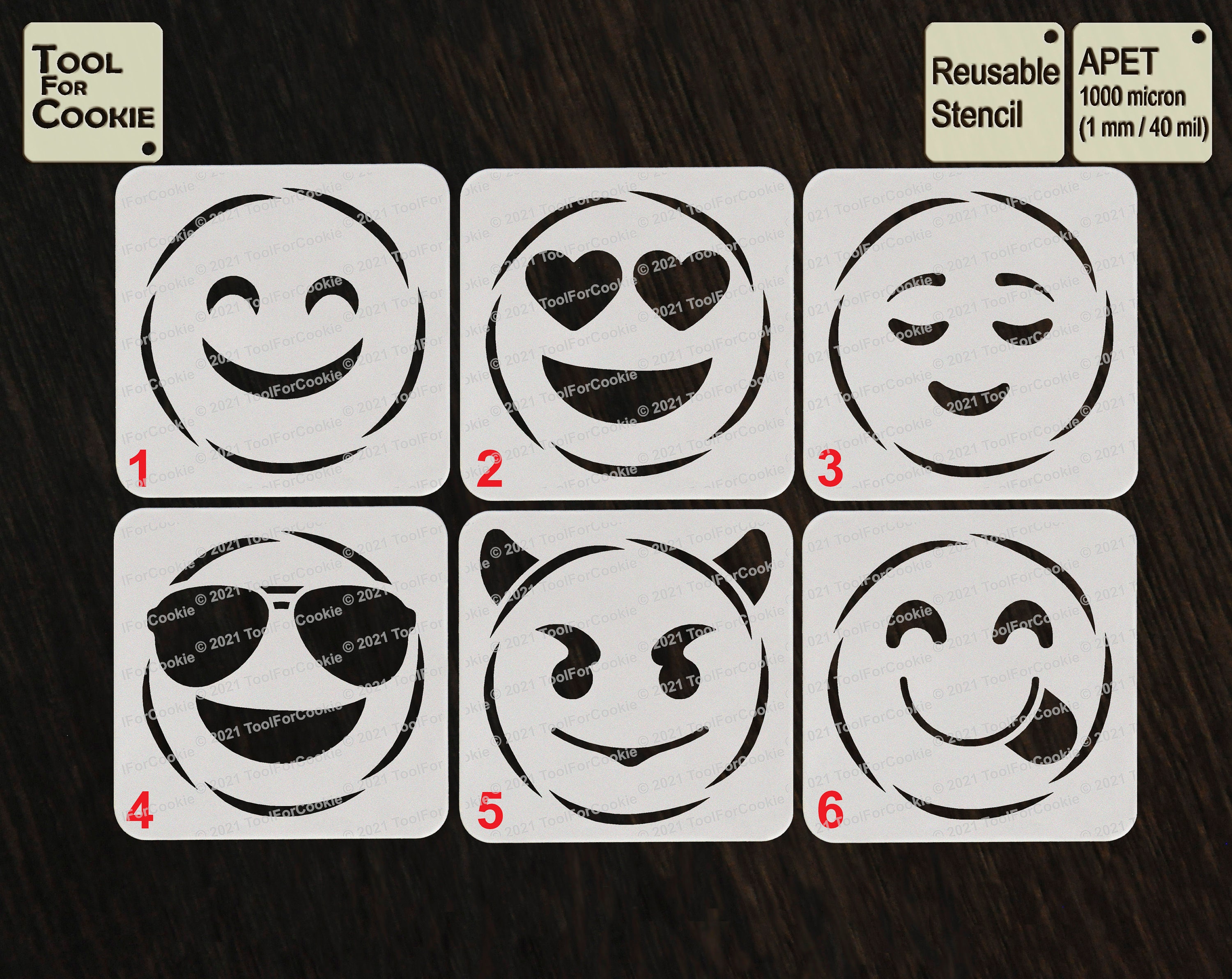 Smile Stencil Faces Stencil Etsy