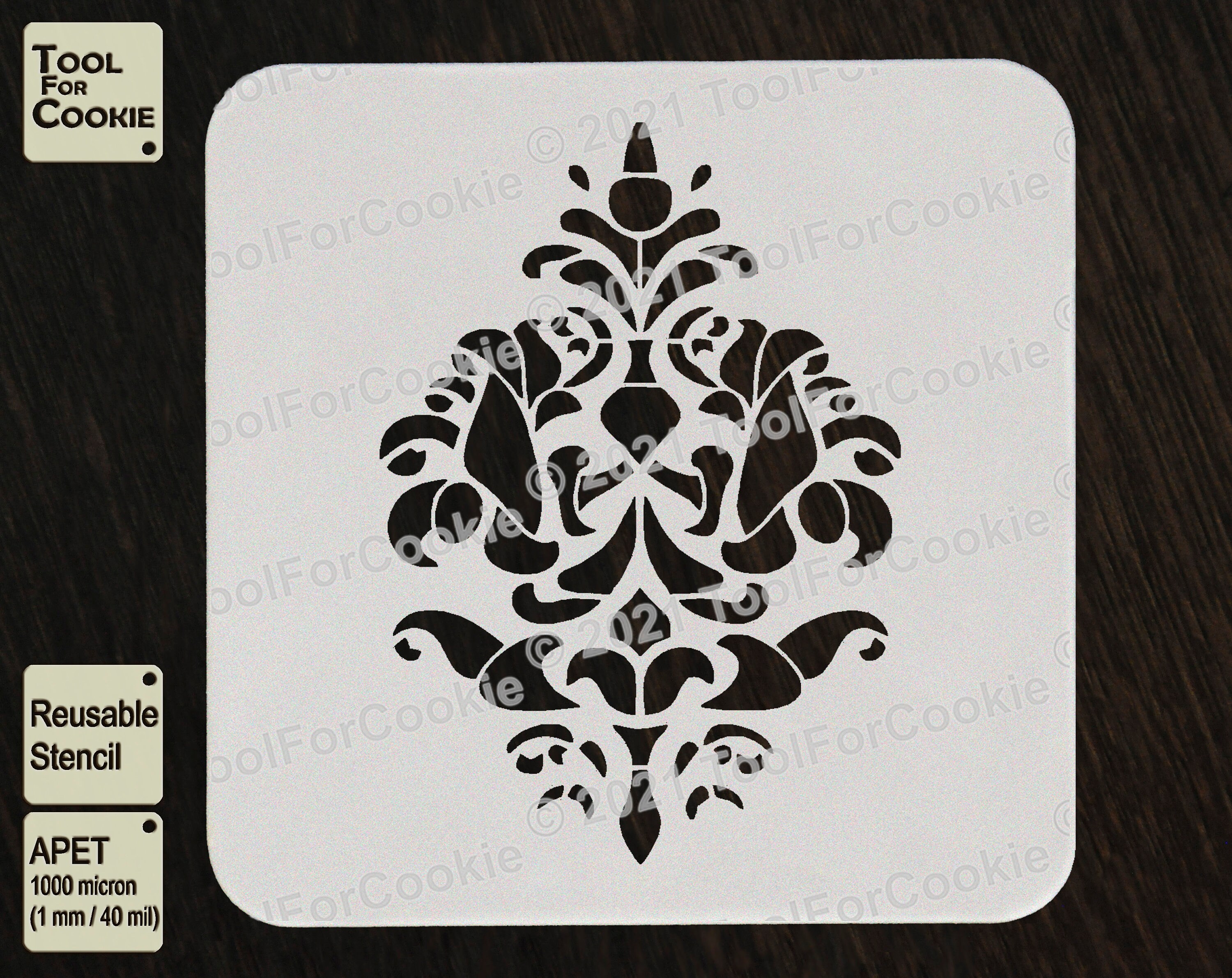 Damask Pattern Stencil - Etsy