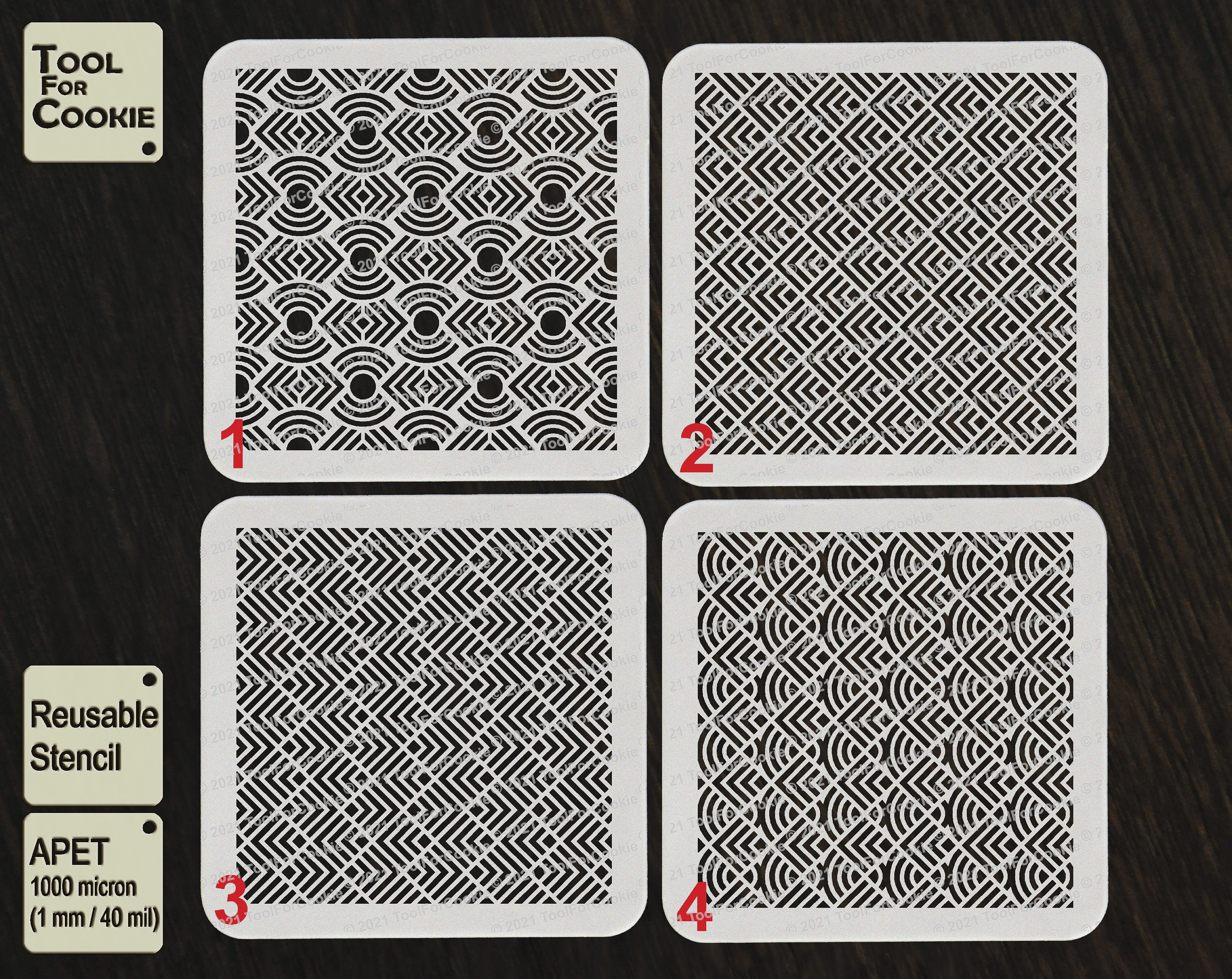 Decorative Geometric Pattern Stencil Etsy UK