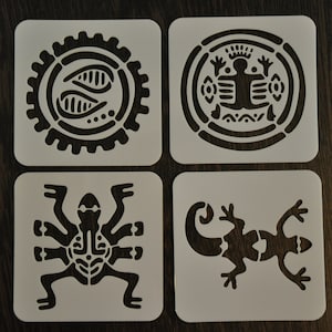 Mayan Stencil, Aztec Symbols stencil, Custom Stencil, Any Font, Any Design, Any Size, Stencils