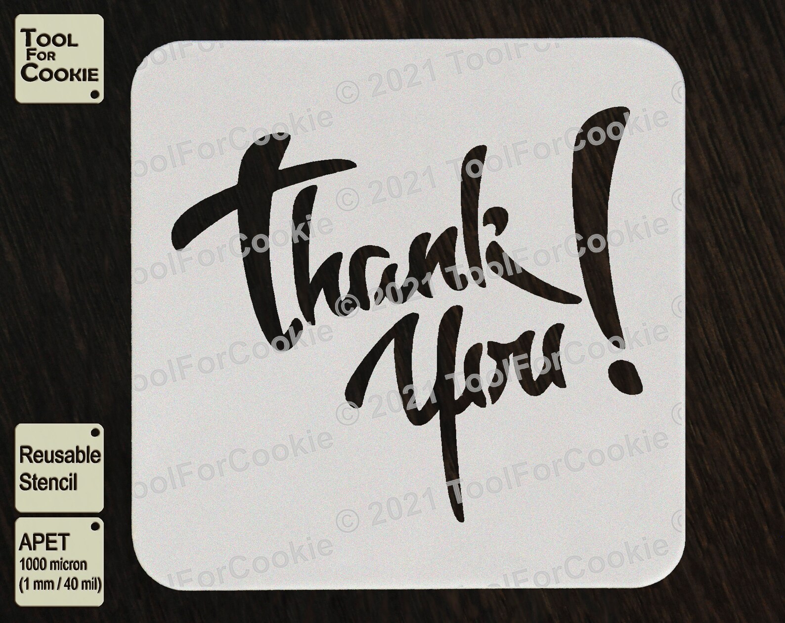 Thank You Stencil Etsy