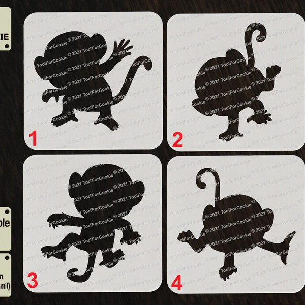 Monkey Stencil For Painting Etsy monkey-stencil-for-painting-etsy
