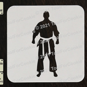 Karate Player Stencil, Karate Stencil, Custom Stencil, Any Font, Any ...