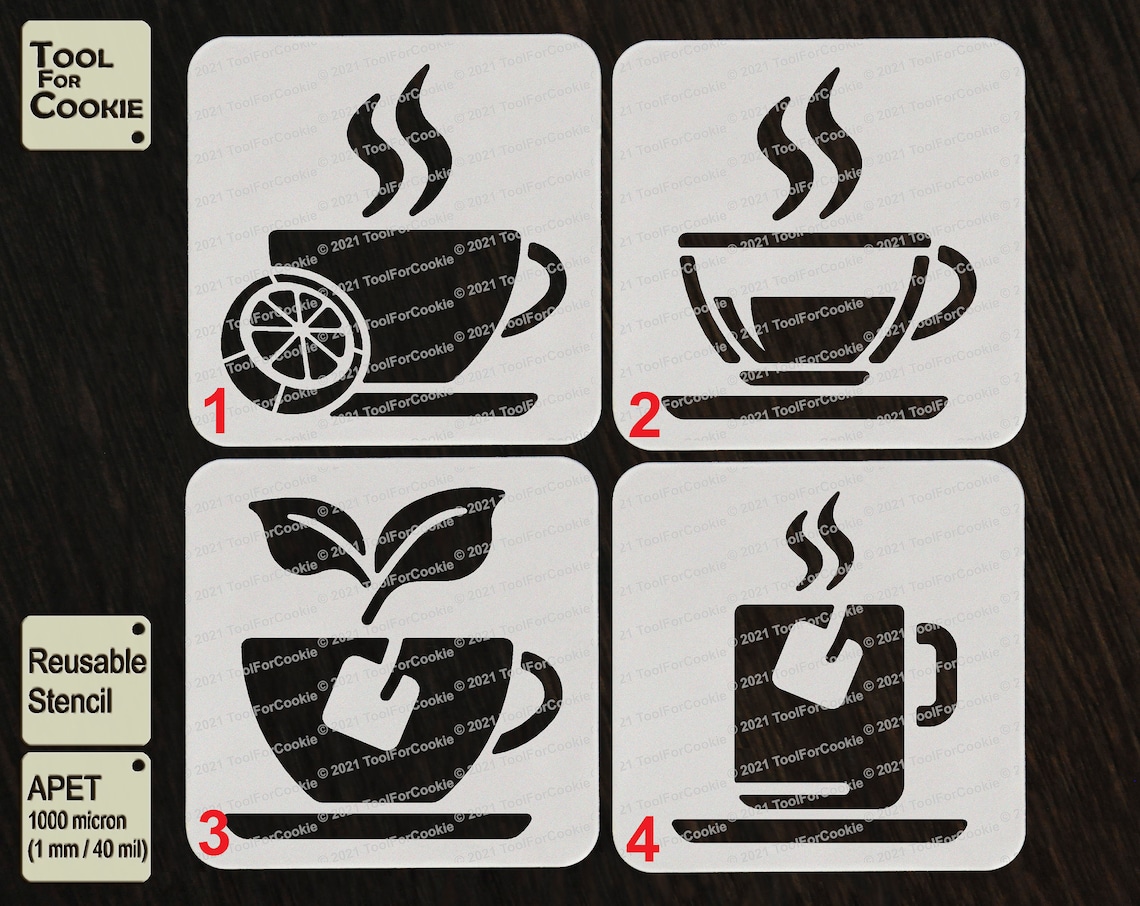 Cup of Tea Stencil Tea Cup Stencil - Etsy