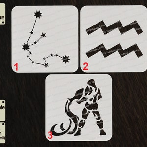 Aquarius Zodiac Stencil, Astrology Signs, Zodiac Sign Bundle, Astrology Horoscope