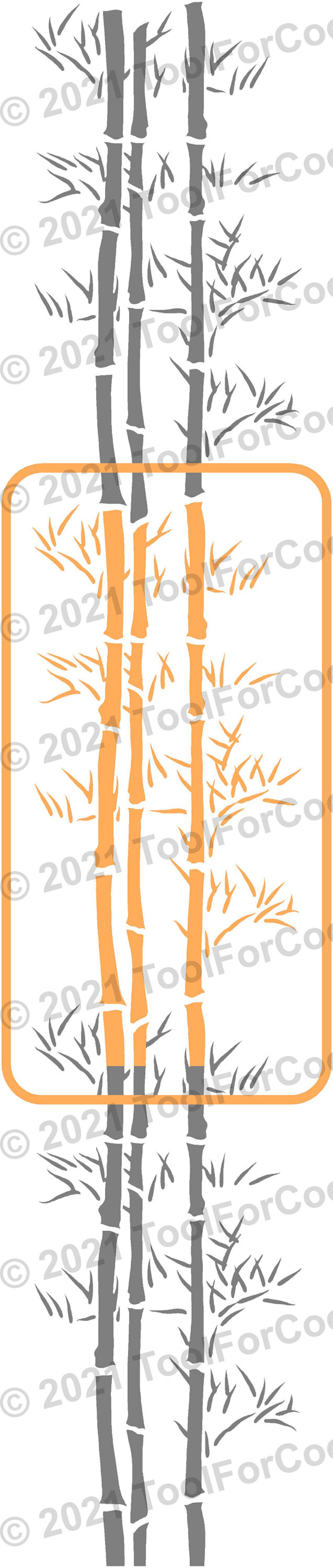 Bamboo Stencil Bamboo Pattern Stencil Custom Stencil Any Etsy