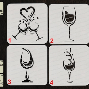 Wine Glass Stencil