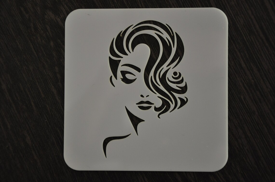 Women Stencil Woman's Face Stencil Custom Stencil Any Etsy