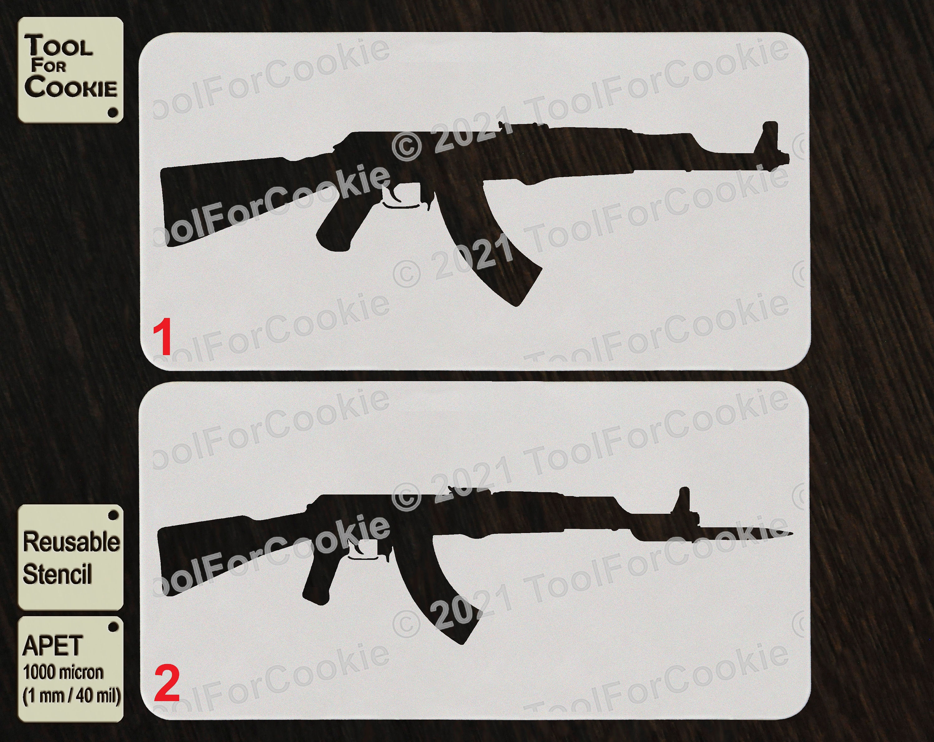 Rifle AK 47 Stencil Weapon Stencil Etsy UK