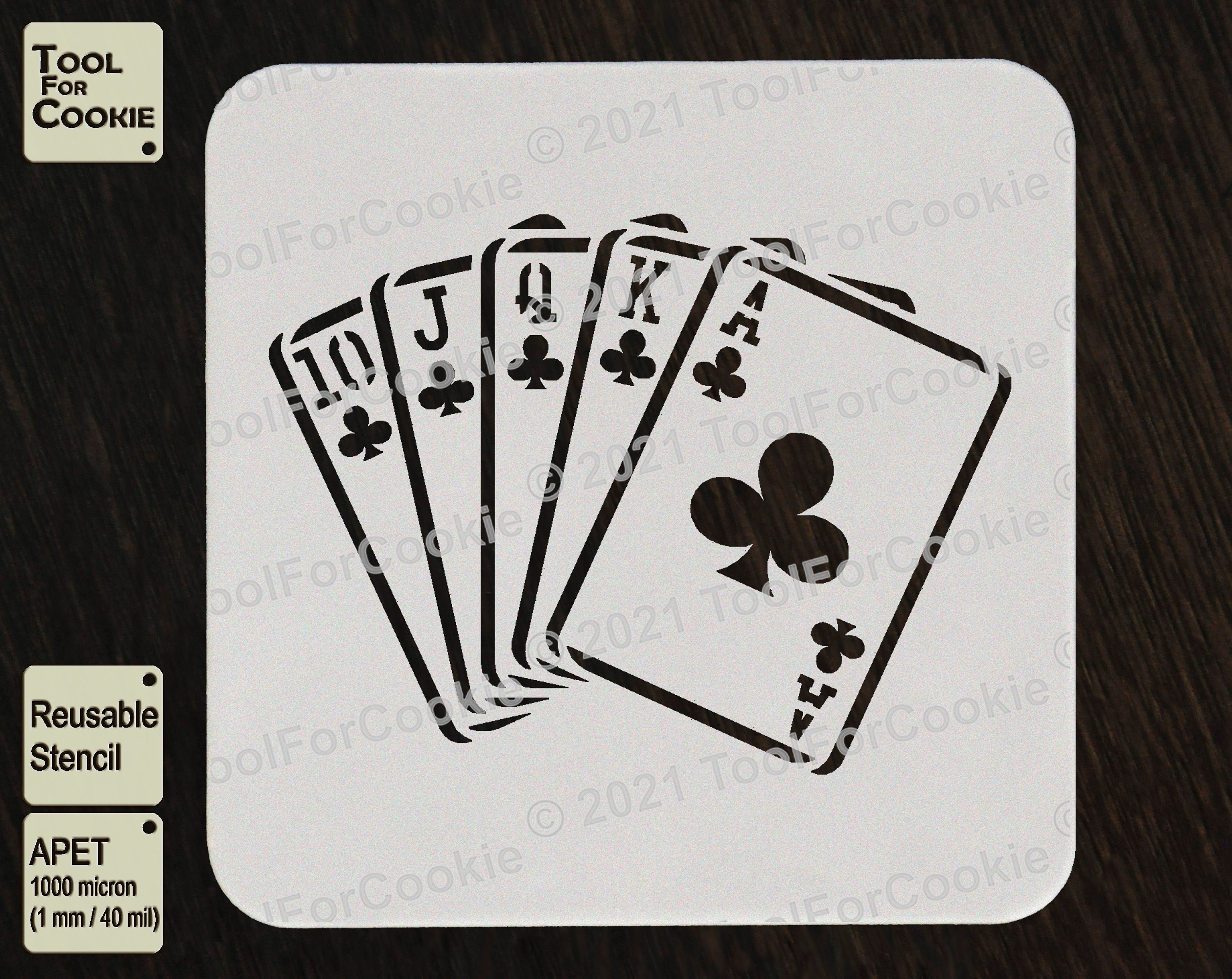 Playing Card Suit Stencil - Etsy Canada