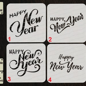 Neujahr Schablone, Happy 2025 Jahr Schablone
