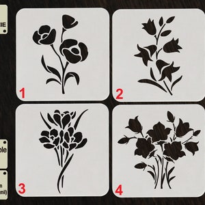 Floral Stencil, Floral Pattern,  Flower Stencil, Custom Stencil, Any Font, Any Design, Any Size, Stencils