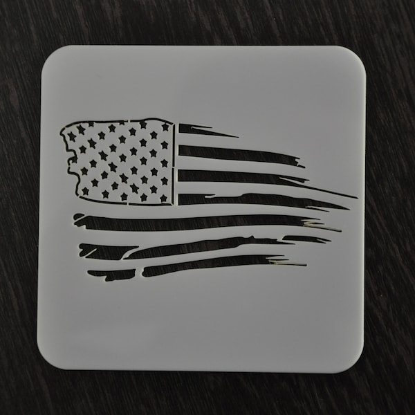 Large American Flag Stencil Etsy