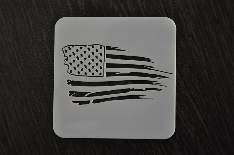 American Flag Stencil USA Flag Stencil Custom Stencil Etsy