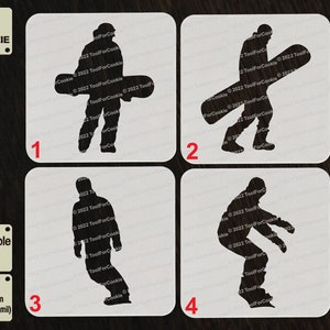 Snowboarder Stencil