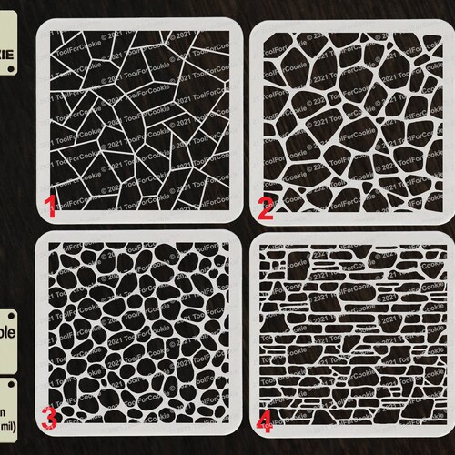 Stone Pattern Stencil - Etsy