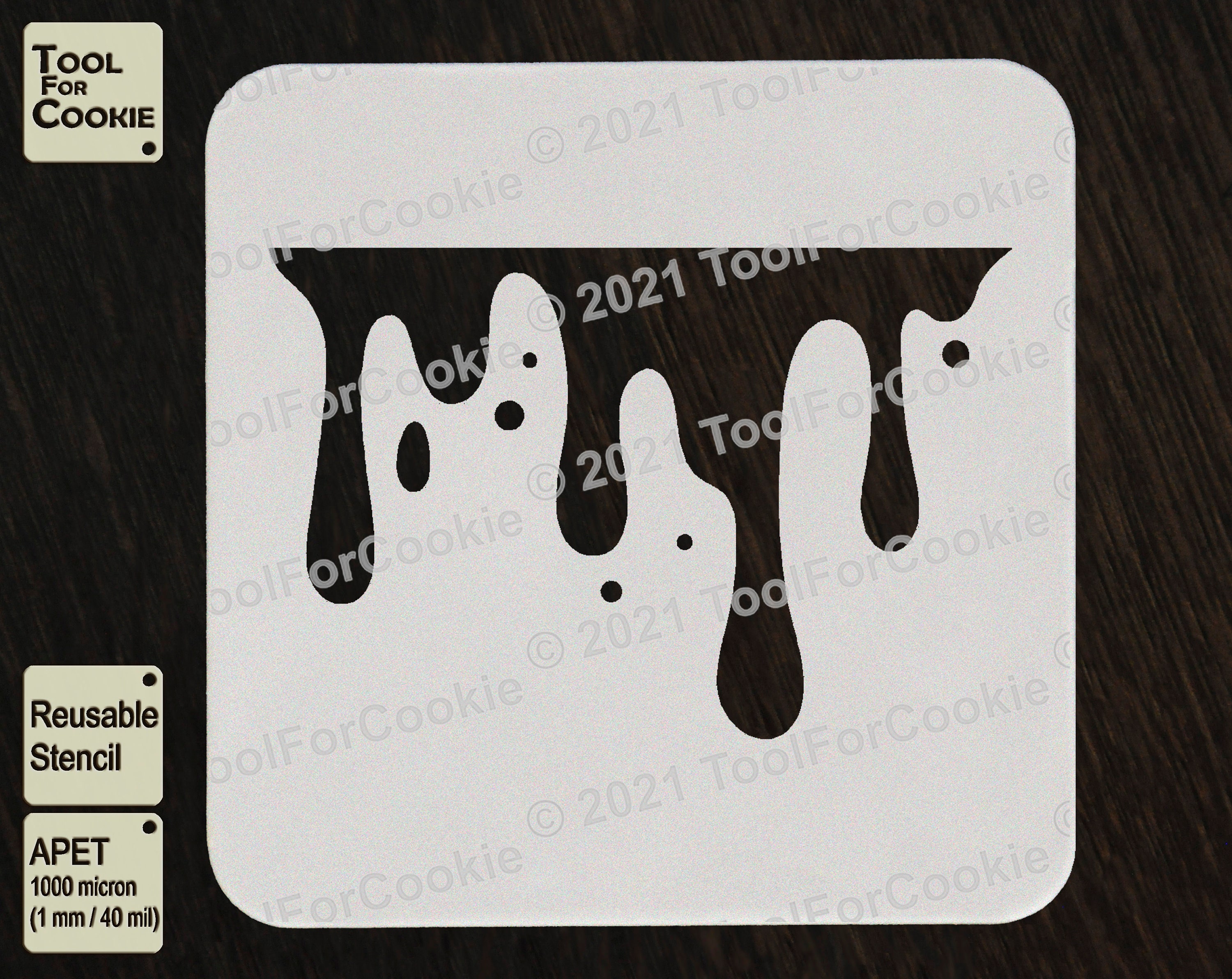 Drip Stencil Paint Stencil Etsy