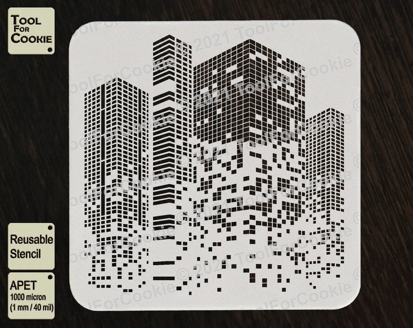 City Buildings Stencil Skyscraper Stencil Etsy