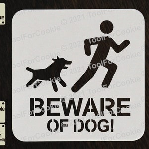 Beware of Dog Stencil - Etsy