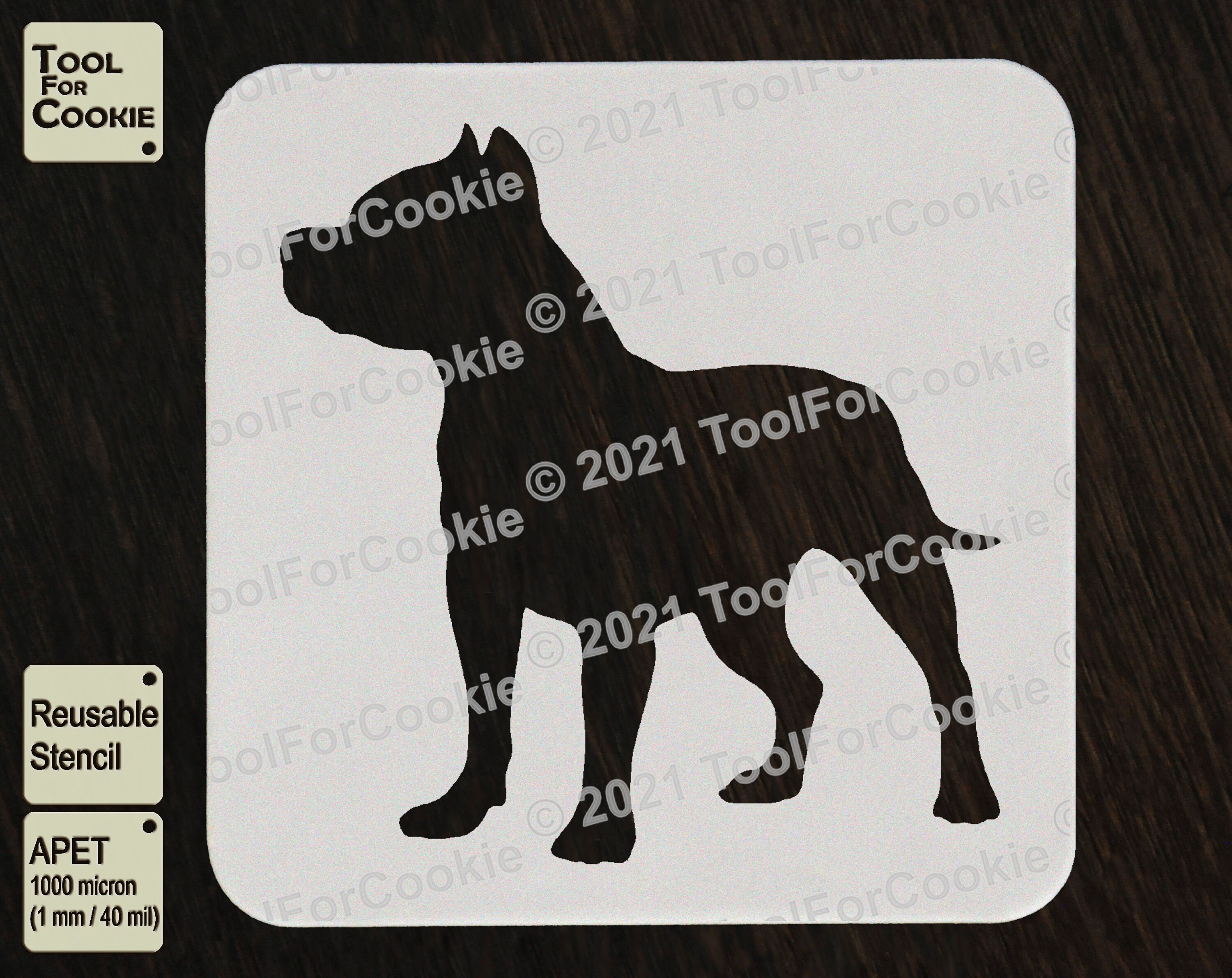 Pit Bull Dog Stencil | Etsy