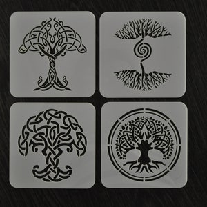 Celtic tree of life Stencil, Custom Stencil, Any Font, Any Design, Any Size, Stencils