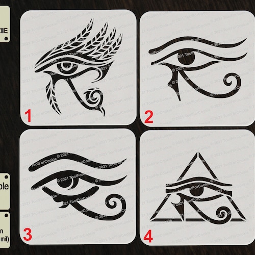 Egyptian Symbols Stencil Scarab Stencil Eye of Ra Stencil Etsy UK