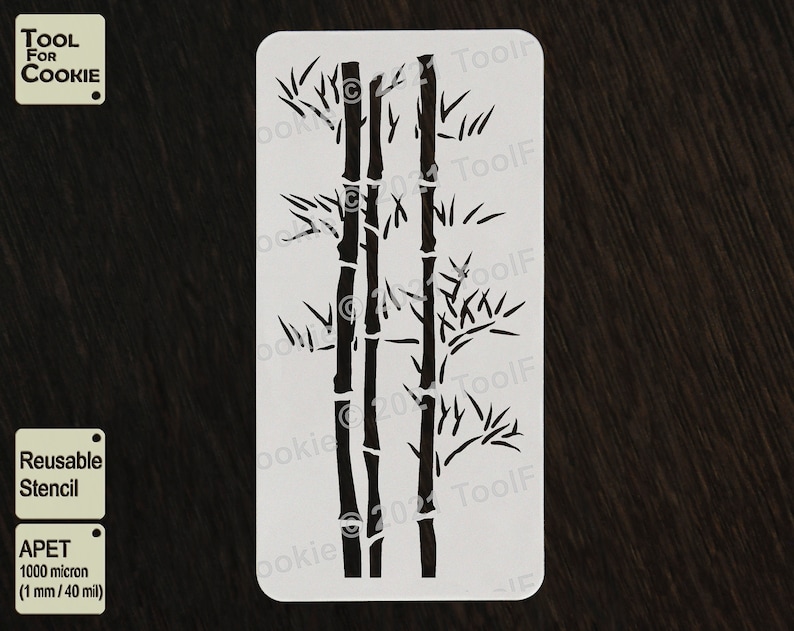 Bamboo Stencil Bamboo Pattern Stencil Custom Stencil Any Etsy