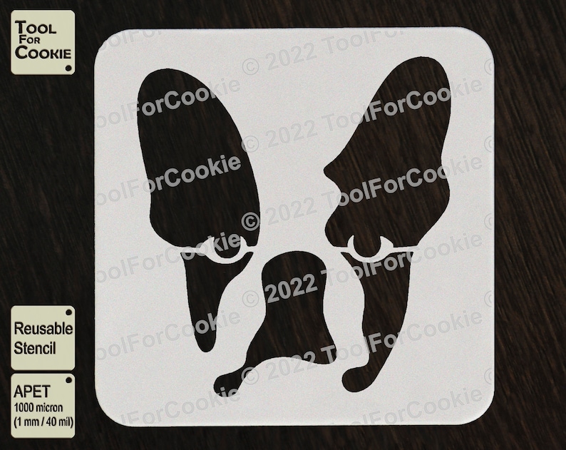 Boston Terrier Dog Stencil | Etsy