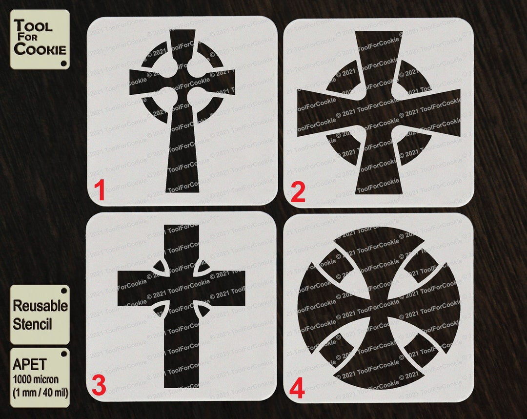 Celtic Cross Stencil Etsy