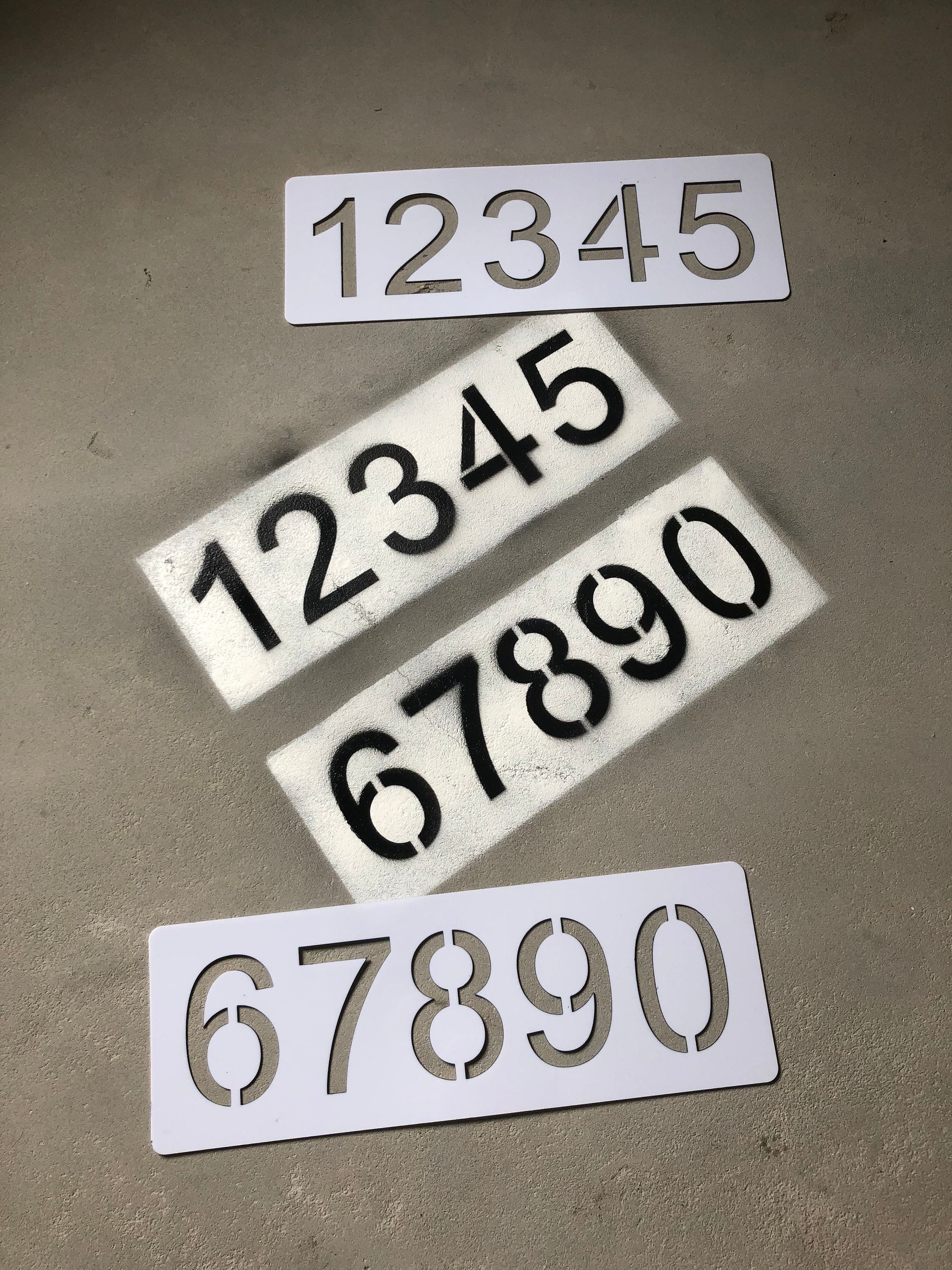 Curb House Number Stencil Etsy