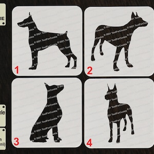 Dobeman Dog Stencil