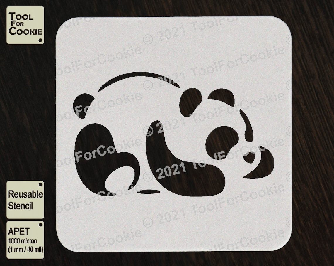 Panda Stencil Panda Bear Stencil | Etsy