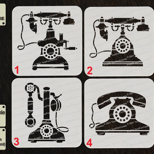 Retro Phone Stencil