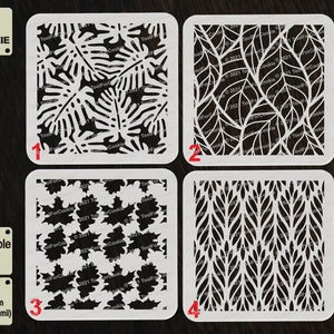 Decorative leaves pattern stencil