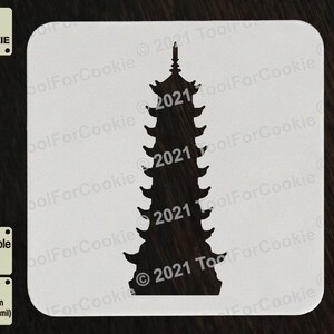 Asian Pagoda Stencil - Etsy