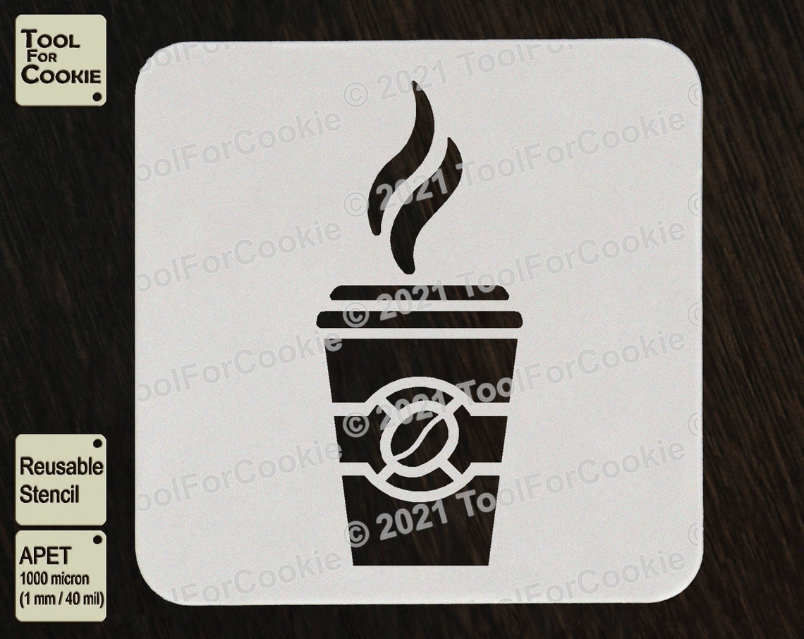 Coffee Cup Stencil Cup of Coffee Stencil Cup of Tea Stencil Etsy Canada