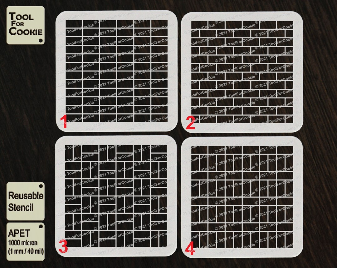 Brick Pattern Stencil - Etsy