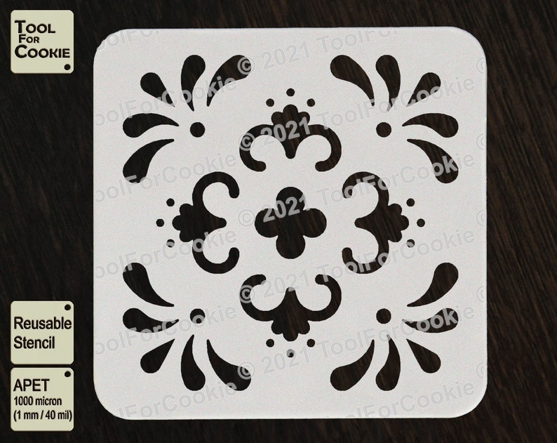 Mexican Folk Art Style Stencils Pattern Stencil Custom Etsy