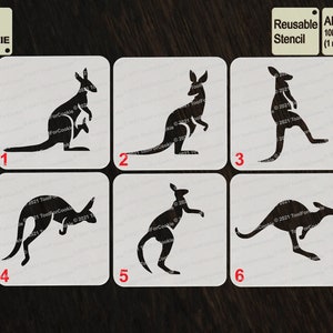 Kangaroo stencil, Custom Stencil, Any Font, Any Design, Any Size