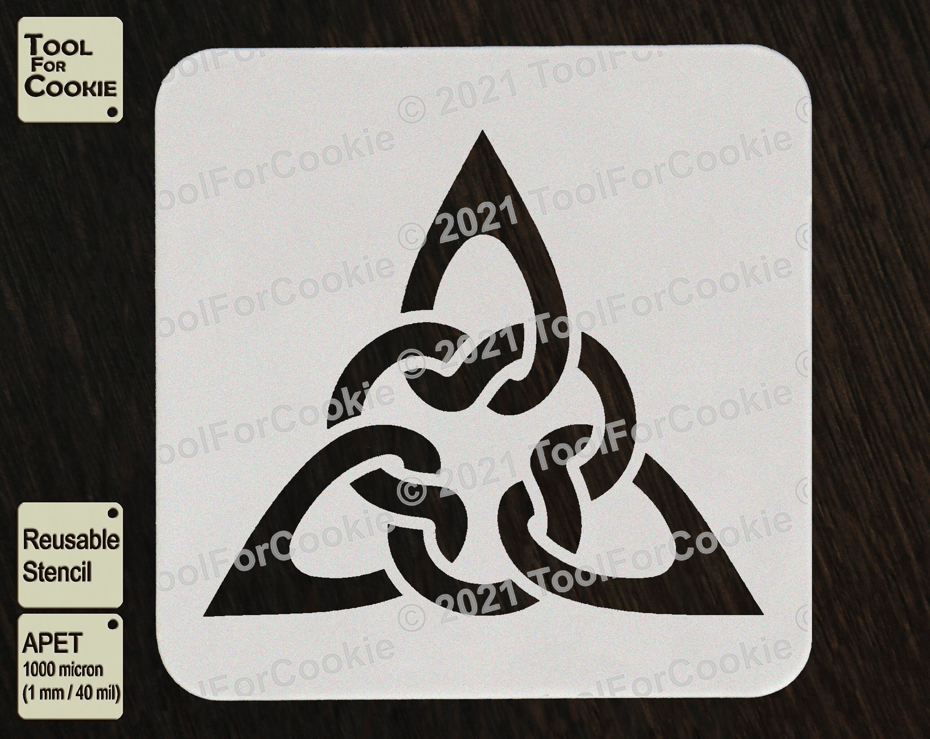 Celtic Trinity Knot Stencil Etsy