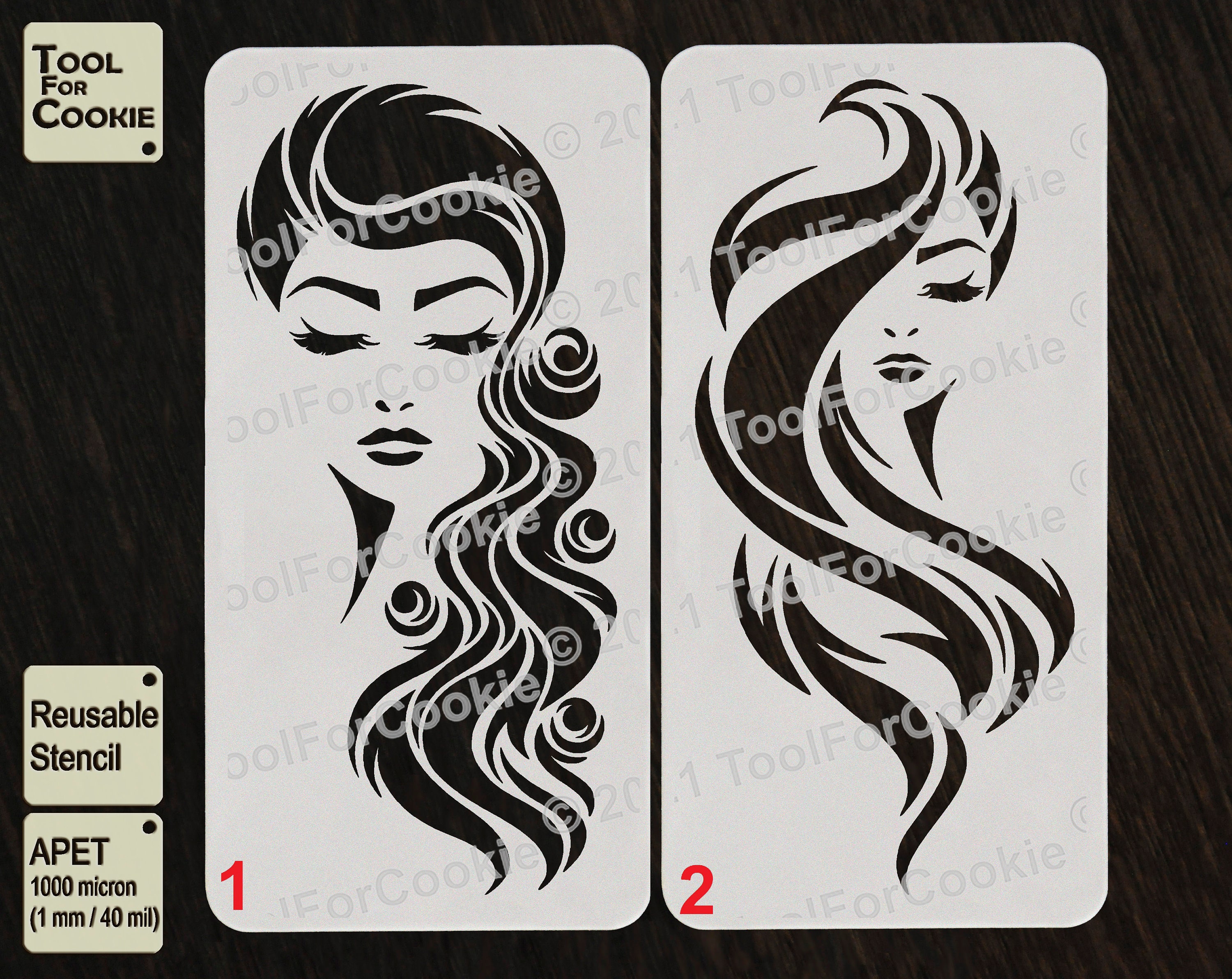 Women Stencil Woman's Face Stencil Etsy