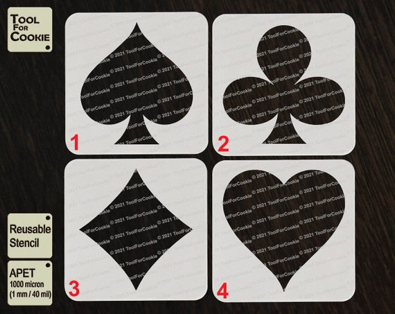 Playing Card Suit Stencil
