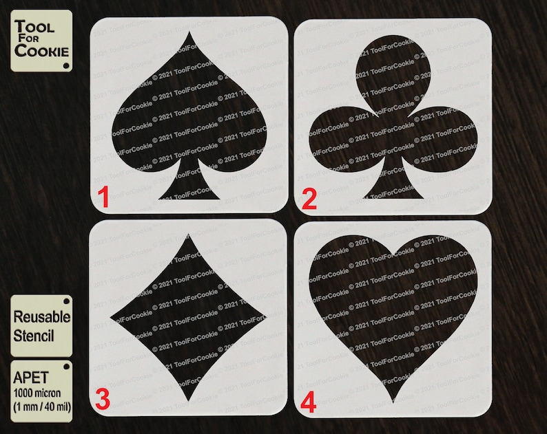 Playing Card Suit Stencil image 1