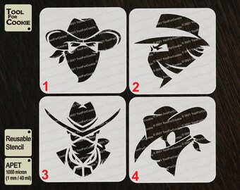 Cowboy Bandit Stencil