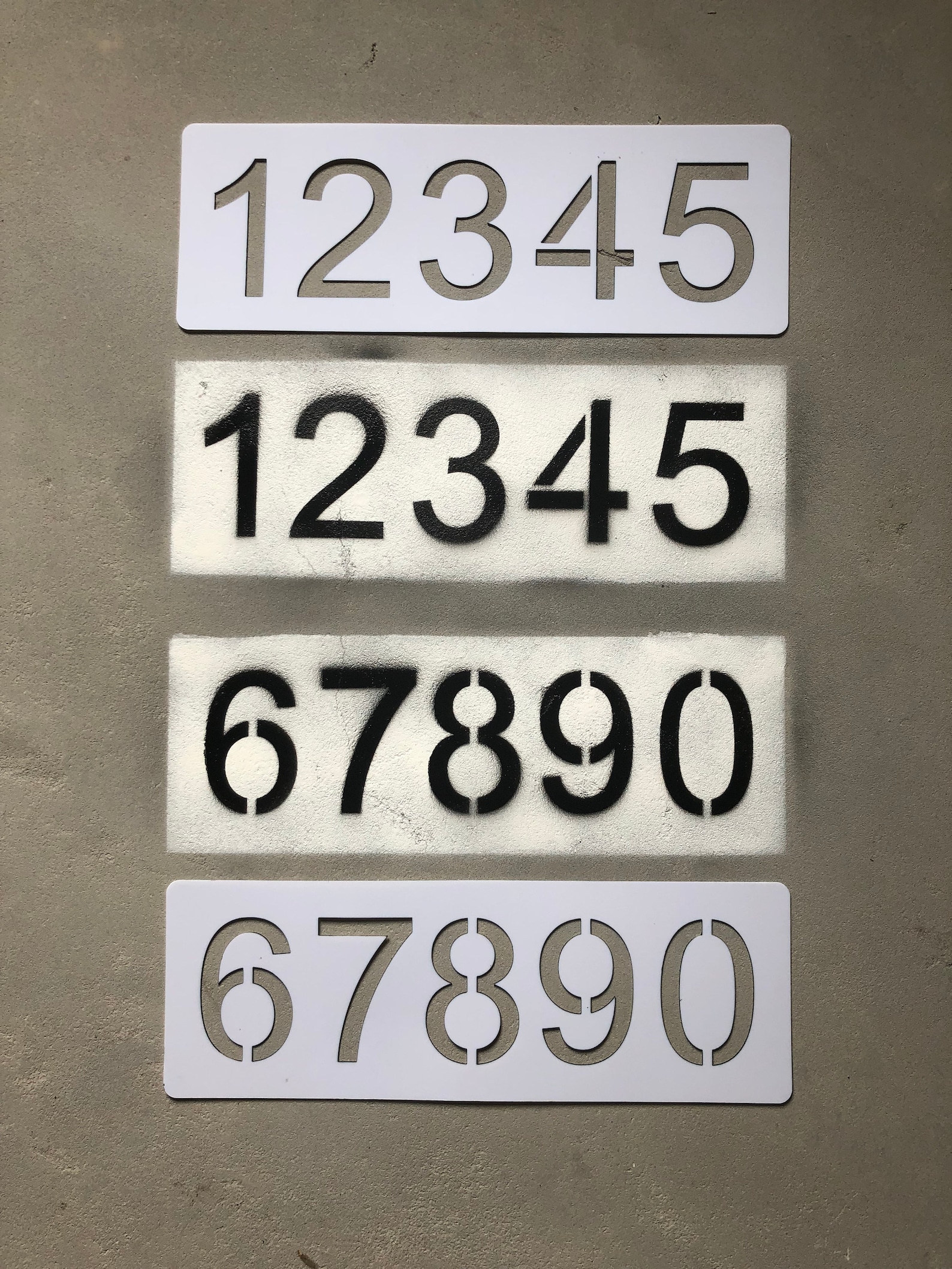 Curb House Number Stencil Etsy