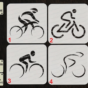 Cyclist Stencil, Bike Stencil
